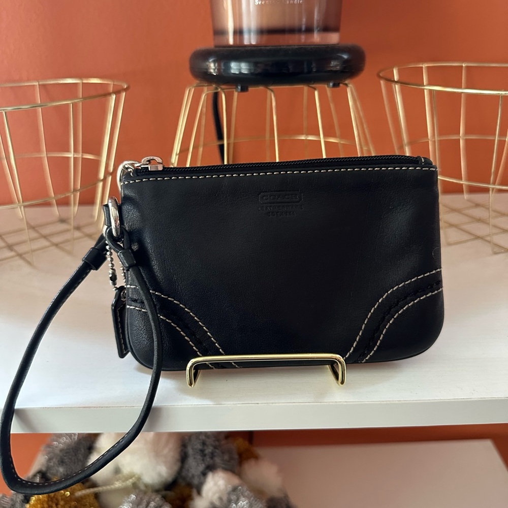 Coach Black Wristlet Clutch